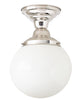 Globe Schoolhouse Ceiling Fixture, 12"