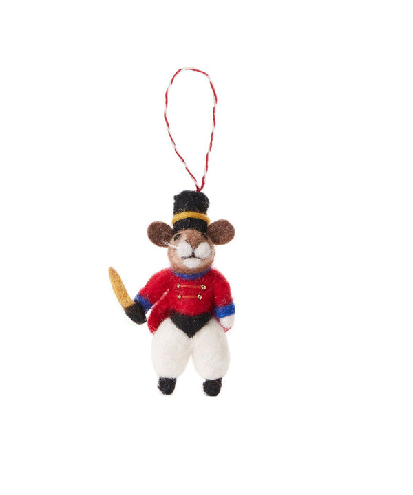 Nutcracker Mouse King Felt Ornament