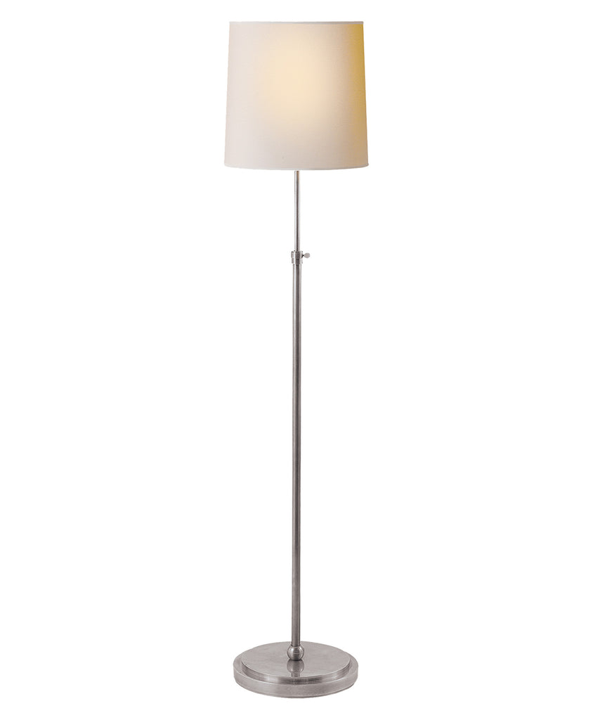Bryant Adjustable Floor Lamp, Antique Silver