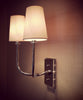 Hulton Double Wall Sconce, Polished Nickel