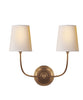 Vendome Double Wall Sconce, Antique Brass