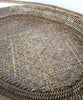 Oval Woven Rattan Tray, Antique Brown