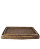 Woven Rectangular Serving Tray, Antique Brown