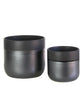 Dipped Matte Ceramic Planter, Black