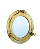 Porthole Mirror, Brass, 12"