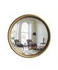 Round Convex Mirror, Antique Gold