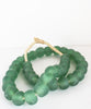 Recycled Glass Beads, Green