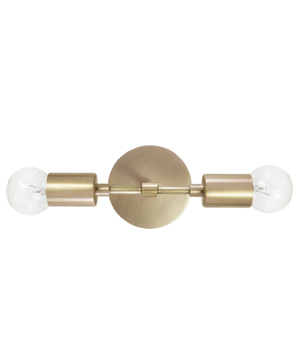 The Mercer Double Wall Sconce, Antique Brass