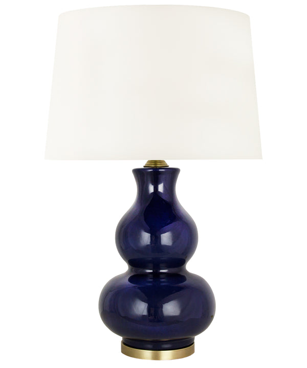 Addison Gourd Table Lamp, Navy
