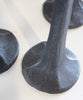 Set of 3 Hand Forged Candlesticks