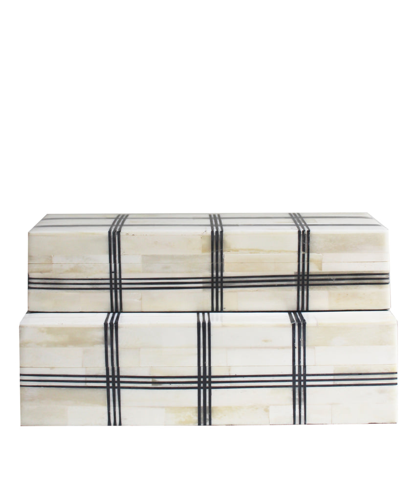 Plaid Bone Clad Storage Box