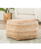 Sasha Square Jute Pouf, Natural