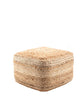 Sasha Square Jute Pouf, Natural