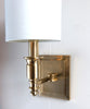 Whitney Single Light Wall Sconce, Aged Brass