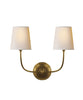 Vendome Double Wall Sconce, Antique Brass