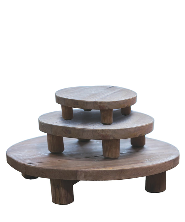 Footed Wood Platter