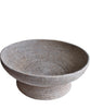 Large Round Pedestal Fruit Bowl, White Wash