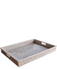 Large Woven Rectangular Serving Tray, White Wash