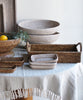 Small Woven Tray, White Wash