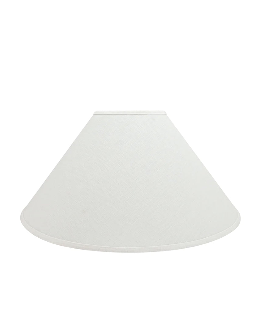 Linen Empire Lampshade in White, Large