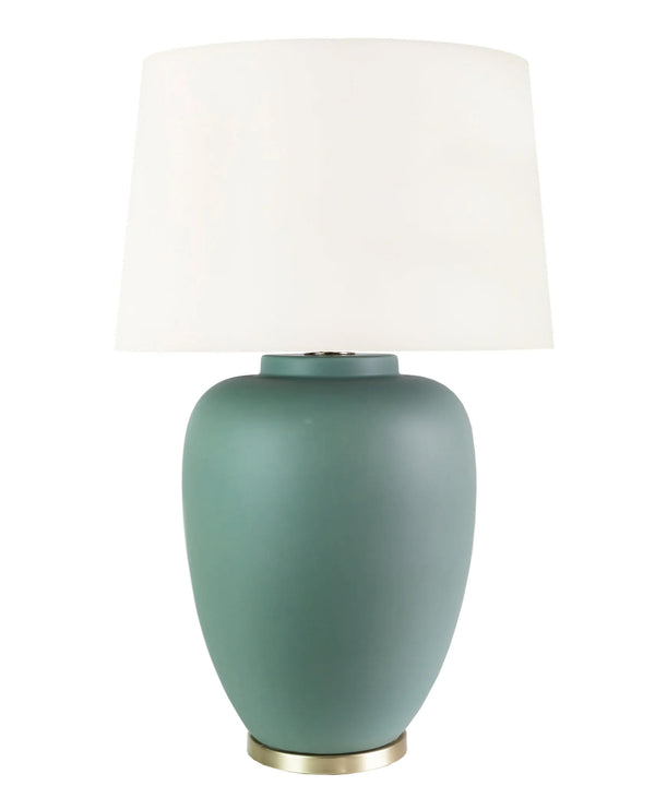 Wren Table Lamp, Matte Pacific Green