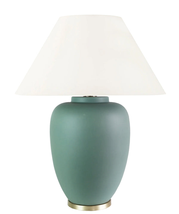 Wren Table Lamp, Matte Pacific Green