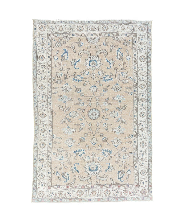 Vintage Hand Knotted Wool Rug, 3'-7" x 6'10"