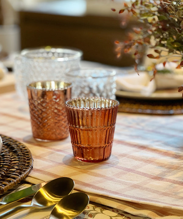 Metallic Rose Gold Votive