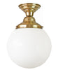 Globe Schoolhouse Ceiling Fixture, 12"