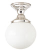 Globe Schoolhouse Ceiling Fixture, 12"