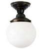 Globe Schoolhouse Ceiling Fixture, 12"