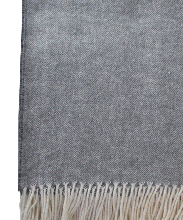 Italian Herringbone Throw Blanket, Charcoal