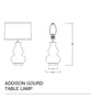 Addison Gourd Table Lamp, White