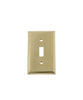 Philadelphia Switch & Outlet Plate, Unlacquered Brass