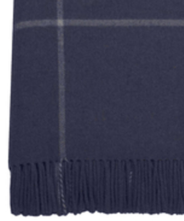 Italian Cashmere Throw Blanket, Navy Windowpane
