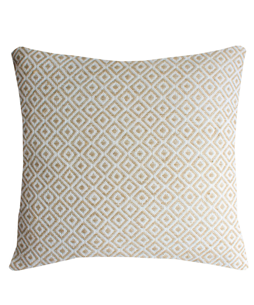 Large Diamond Weave Pillow, Sand