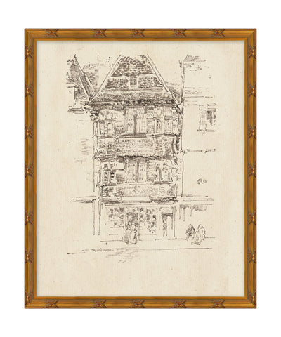 City Townhouse Etching Sketch