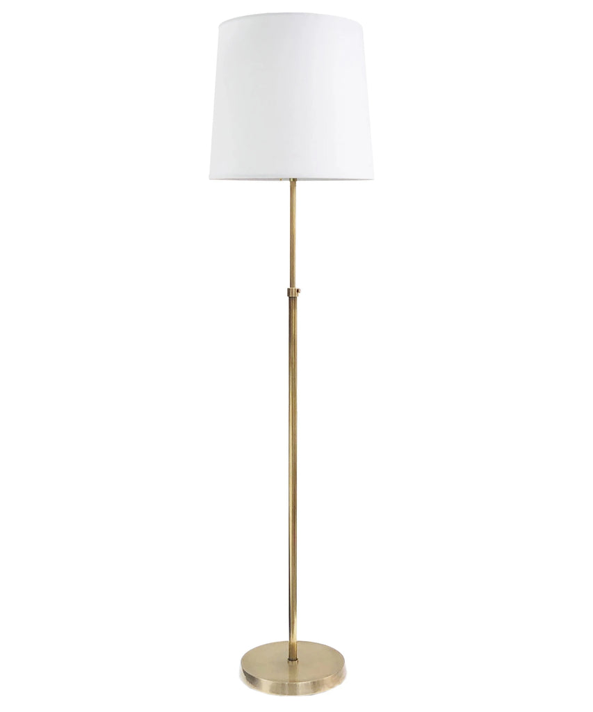 Gilbert Adjustable Floor Lamp, Antique Brass