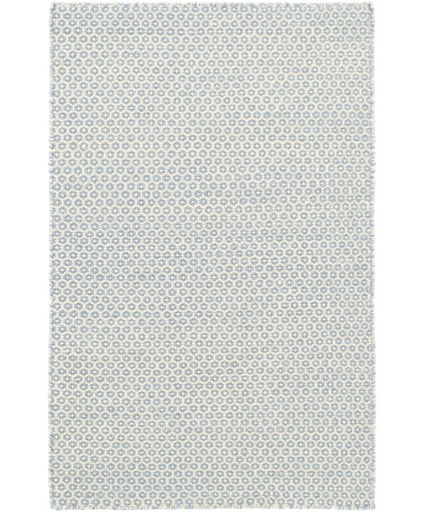 Honeycomb Woven Wool Rug, French Blue