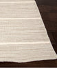 Cape Cod Stripe Flat Weave Rug, Light Gray