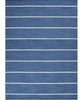 Cape Cod Stripe Flat Weave Rug, Denim