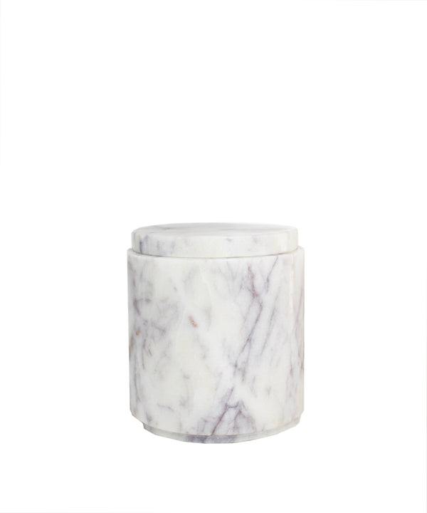 Round Marble Canisters with Lid