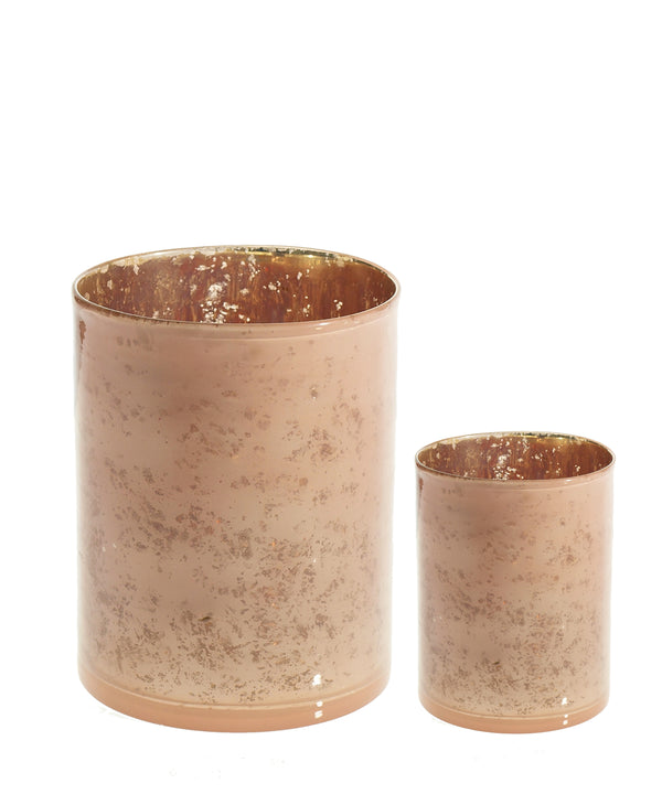 Mercury Glass Vase, Metallic Blush