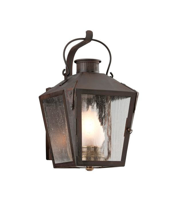 Merion Square Outdoor Lantern in Rust, Small