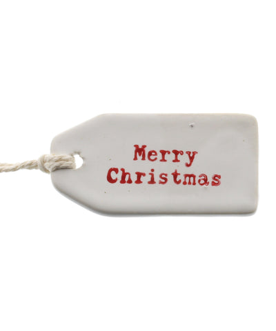 Merry Christmas Ceramic Tag