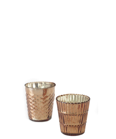 Metallic Rose Gold Votive