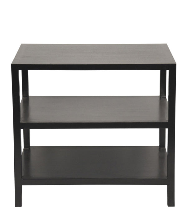 2-Shelf Side Table, Hand-Rubbed Black - High Street Market
