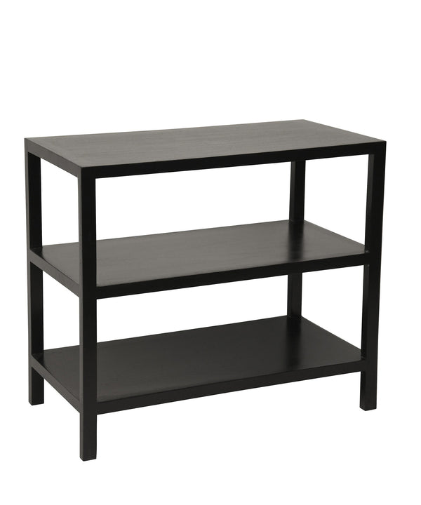 2-Shelf Side Table, Hand-Rubbed Black - High Street Market