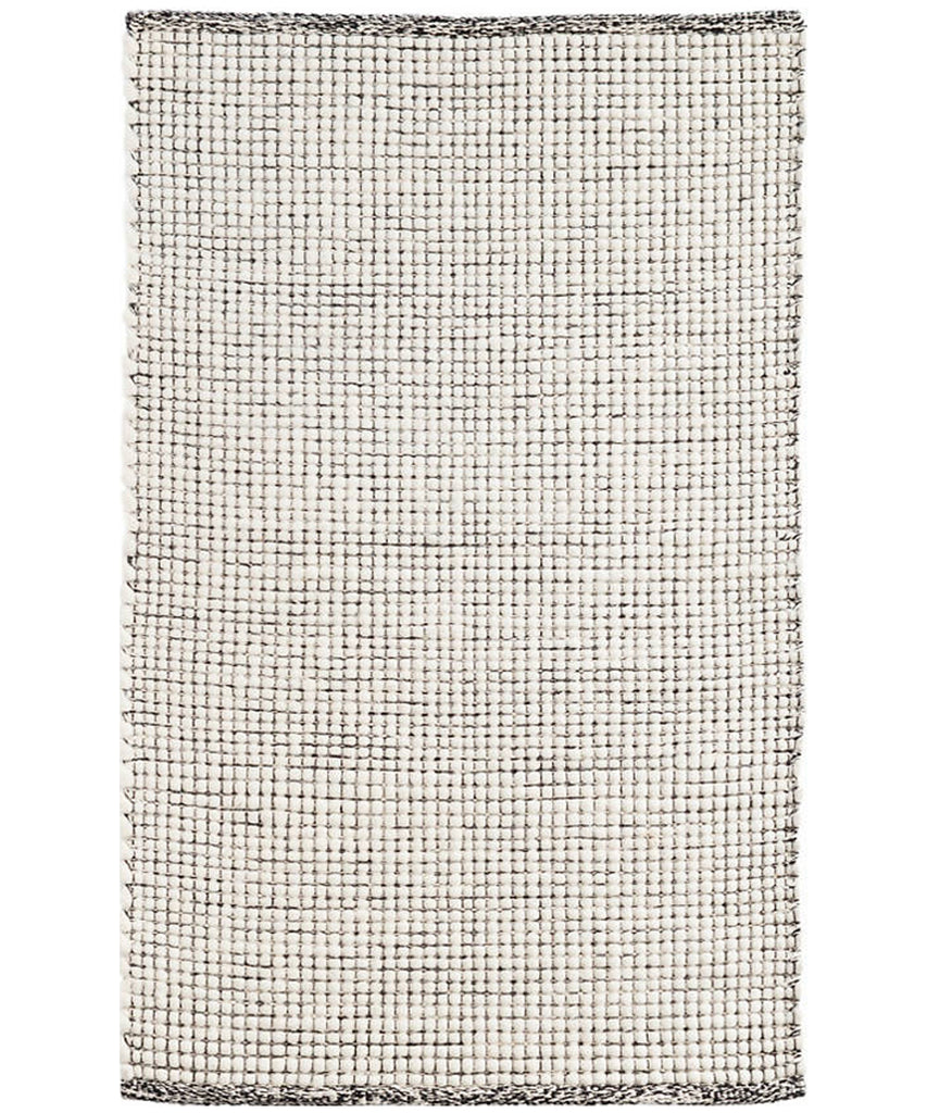 Network Woven Wool Rug, Black