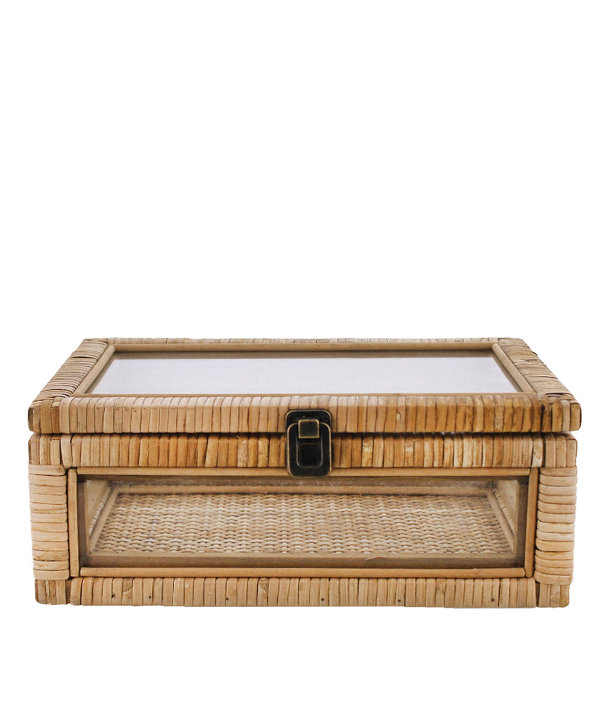 Palmetto Rattan & Glass Box